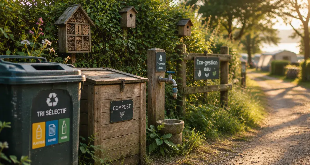 Camping éco responsable Morbihan : tri et compost sur un camping