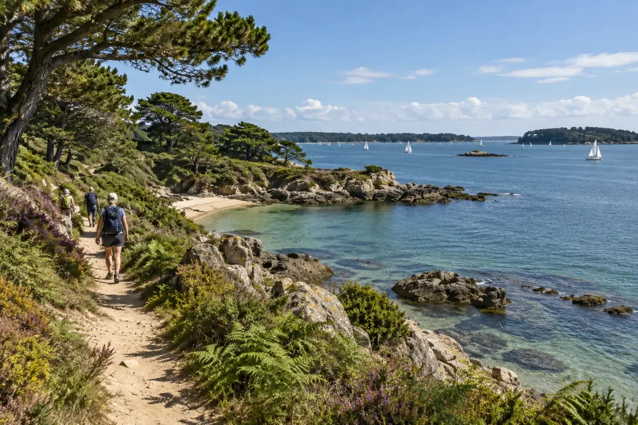 Que faire golf du Morbihan : randonnée sur l'île aux Moines