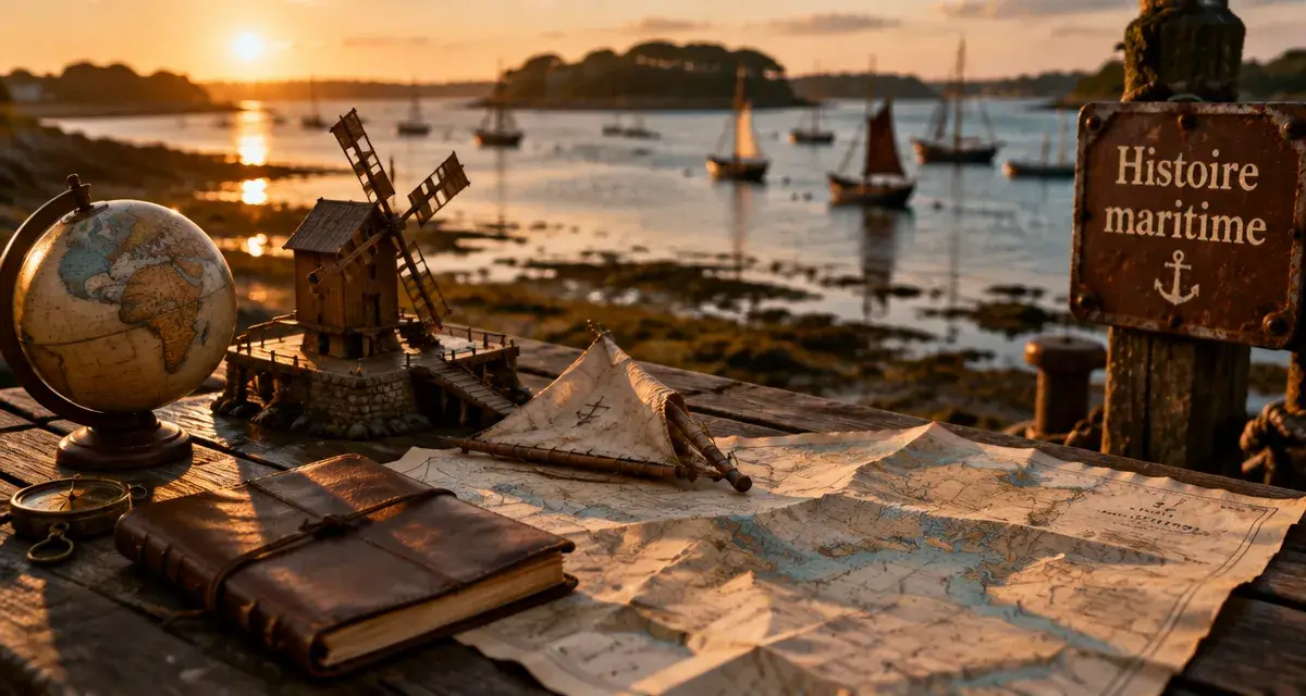 Histoire maritime du golfe du Morbihan : cartes marines et voiliers traditionnels, eau au mouillage